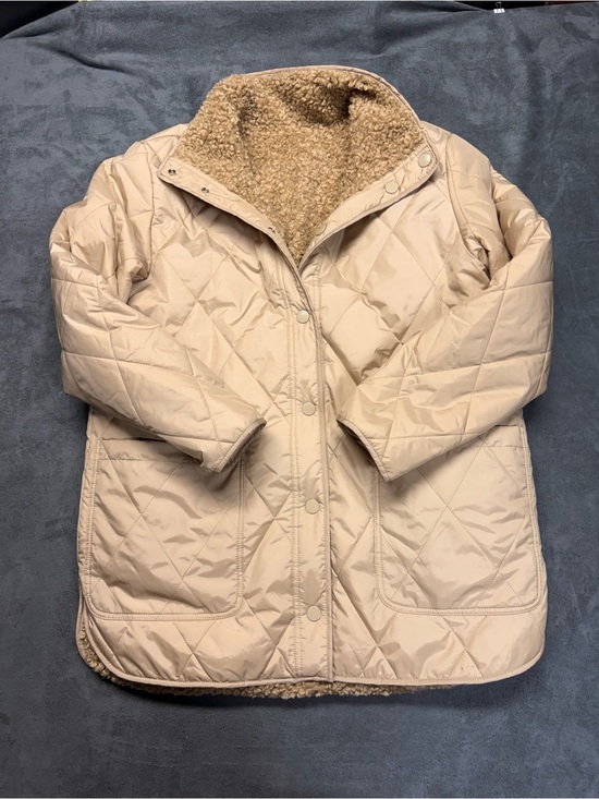 Joe Fresh Jackets & Blazers - Women's Quilted Coat with Sherpa Lining - Cream